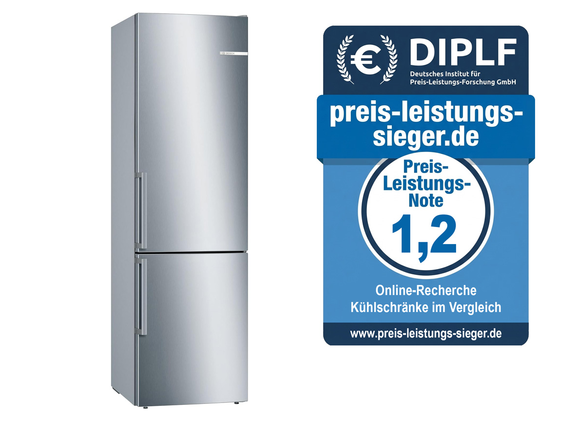 preis leistungs sieger kuehlschrank bosch kge398ibp