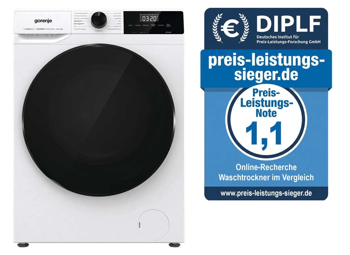 preis leistungs sieger waschtrockner gorenje WD2A854ADPS